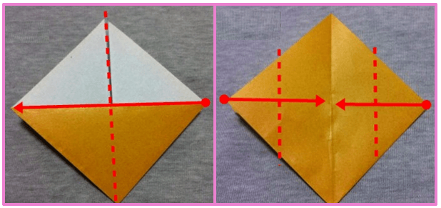 クリスマスオーナメント手作り折り紙　トナカイの折り方4